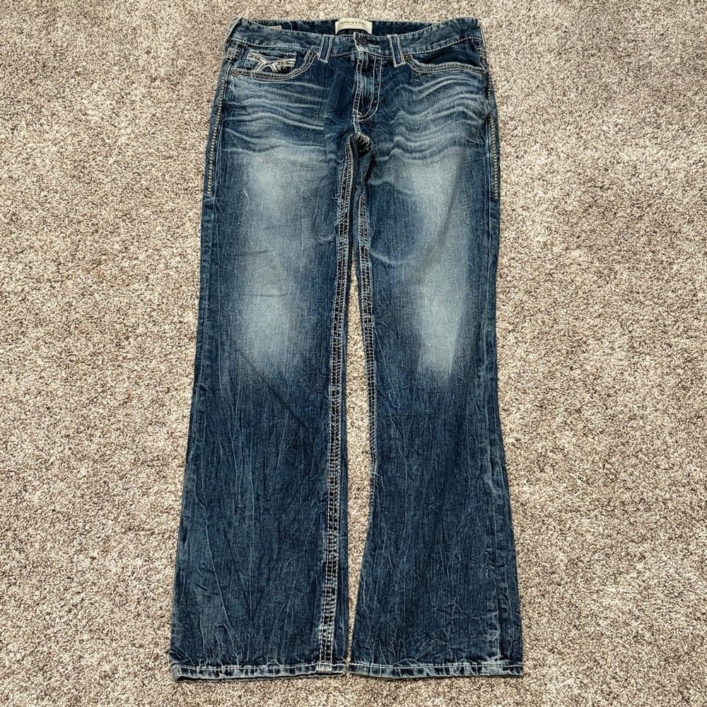 Big Star Pioneer Jeans Mens 33R Blue Vintage Collection Buckle Exclusive